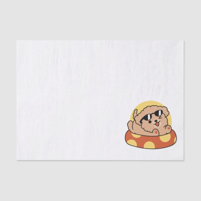 Papel De Seda Cachorro de Verão legal flutuante - Festa de Pisci (Frente )