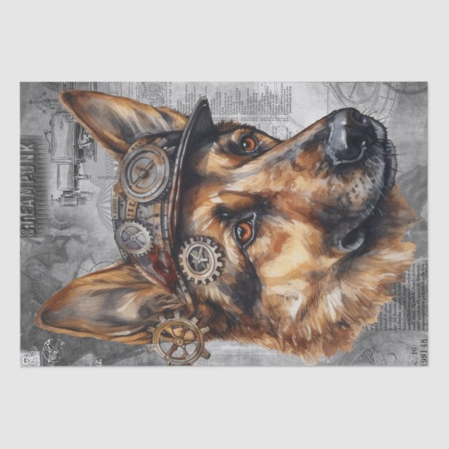 Papel De Seda Cachorro German shepherd (Frente )