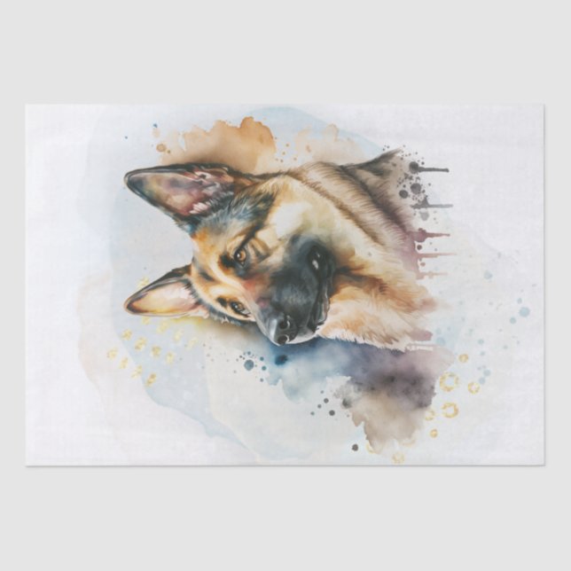 Papel De Seda Cachorro german shepherd (Frente )