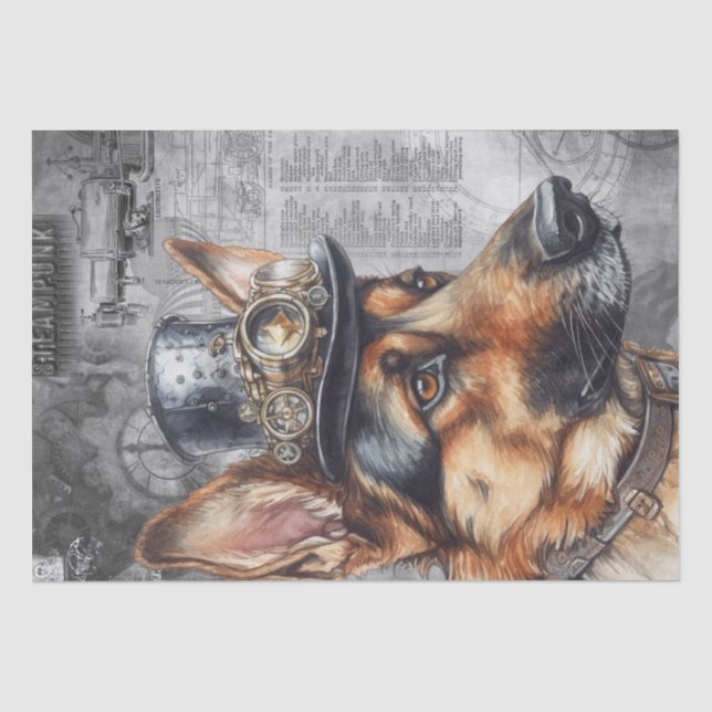 Papel De Seda Cachorro German shepherd (Frente )