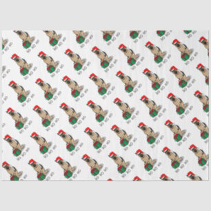 Papel De Seda Cachorro German shepherd de Natal Santa Hat