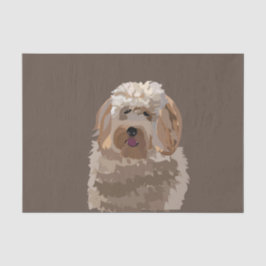 Papel De Seda Cachorro Labradoodle Goldendoodle Poodle Fofo