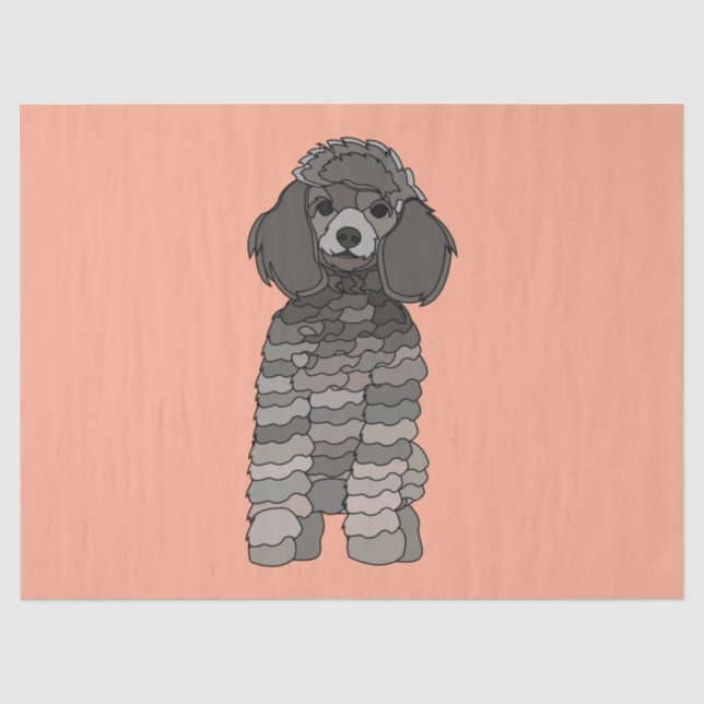 Papel de Seda Cachorro Poodle (Frente )