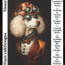 Cachorro Poodle Steampunk Branco Régio AX6 Decoupa