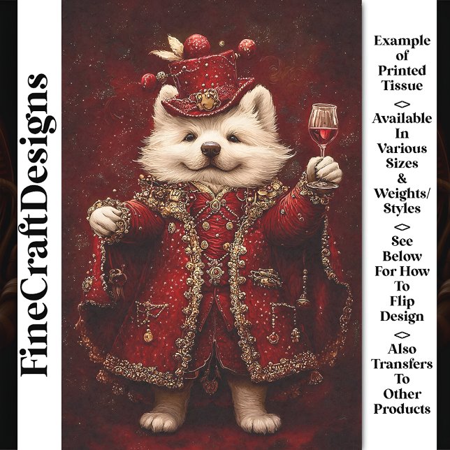 Papel De Seda Cachorro Regente Em Vermelho Com Descaptação AW8 D (Criador carregado)