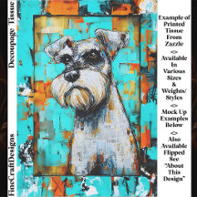Cachorro Schnauzer Abstrato Colorido FK4L Decoupag