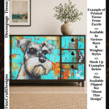 Cachorro Schnauzer Abstrato Colorido FK4R Decoupag