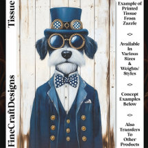 Cachorro Schnauzer Steampunk, Decoupage DE7 Azul M