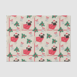 Papel De Seda Cachorro Vestindo Suor e Chapéu Natal