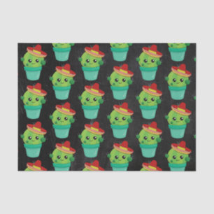 Papel De Seda Cacto cacto cônico cônico num Sombrero em quadro n