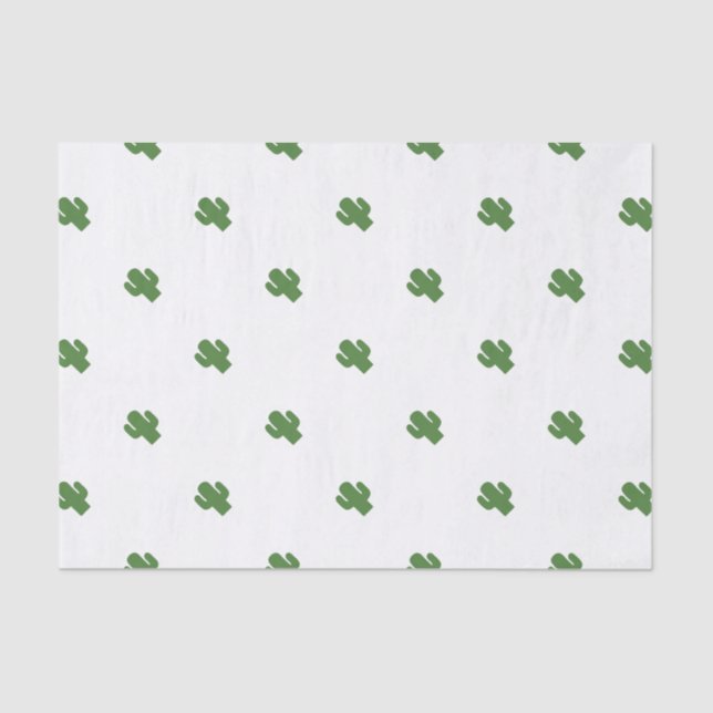 Papel De Seda Cacto verde feliz no verão cor-de-rosa (Frente )