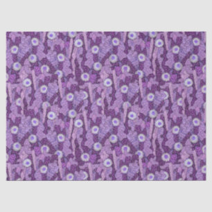 Papel De Seda Cactos Camuflagem, Padrão Floral, Violeta Roxa