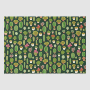 Papel De Seda Cactos e Succulent Wonderland