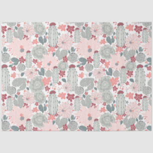 Papel De Seda Cactus Cactos - Sucultivos Rosa