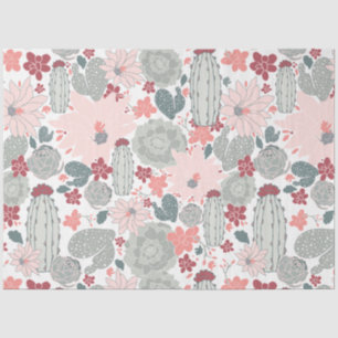 Papel De Seda Cactus Cactos - Sucultivos Rosa