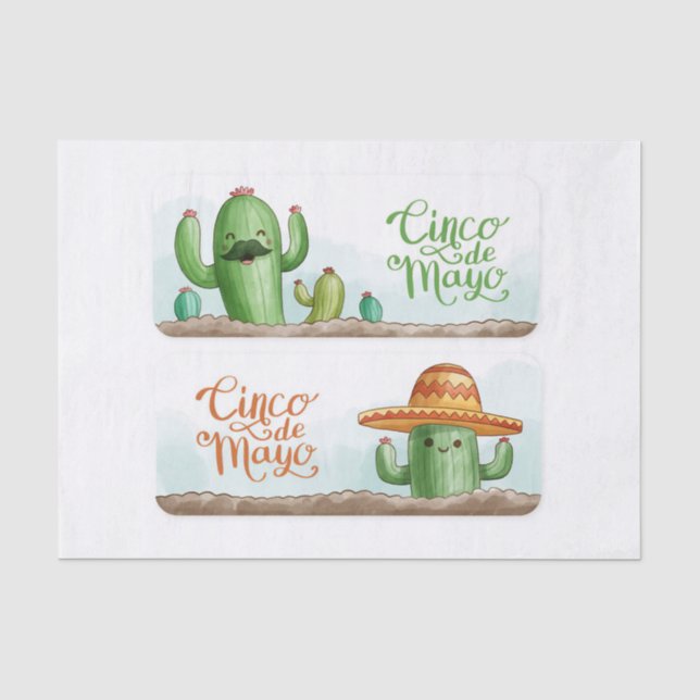 Papel De Seda Cactus Mayo (Frente )