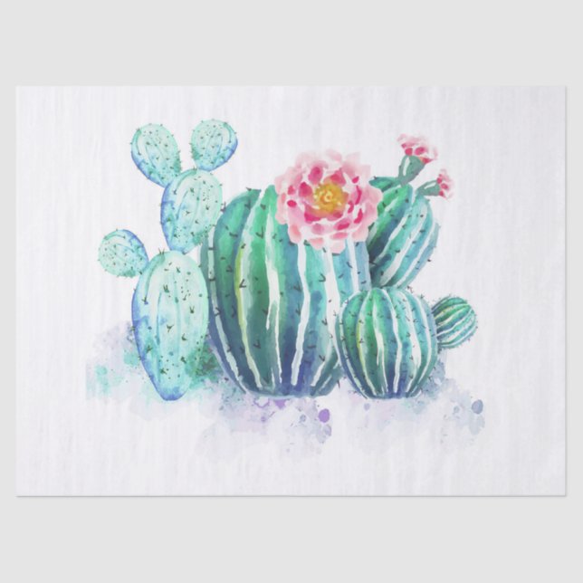 Papel De Seda Cactus pintado (Frente )