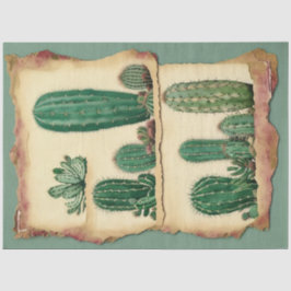 Papel De Seda Cactus Plant Ephemera Colllage Art n.o 2