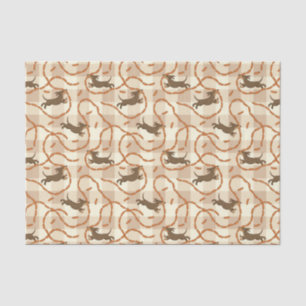 Papel De Seda cães afortunados com fundo das salsichas