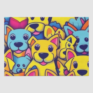 Papel De Seda Cães amarelos, cães felizes