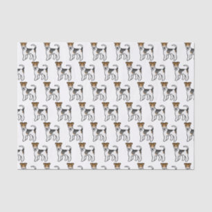 Papel De Seda Cães de Cartoon de Coroa com Fio Tricolor Fox Ter