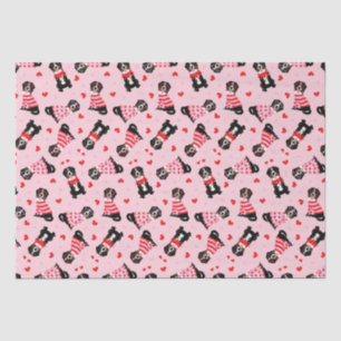 Papel De Seda Cães de Montanha dia de os namorados Bernese