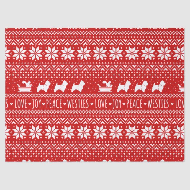 Papel De Seda Cães de Natal dos Camarões do Oeste dos Highland W (Frente )