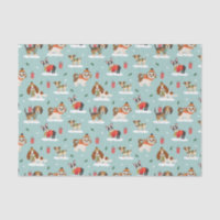 Cães de Natal no Padrão Cozy Scarves