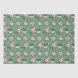 Papel De Seda Cães de Natal Pembroke Welsh Corgi
