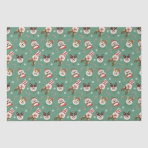 Papel De Seda Cães de Natal Pembroke Welsh Corgi