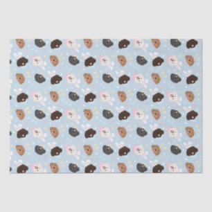 Papel De Seda Cães Maltipoo felzs pascoa