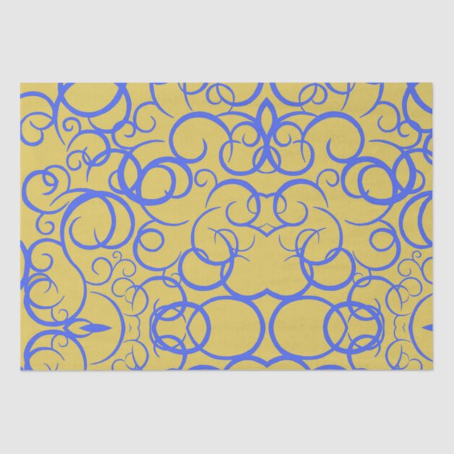 Papel De Seda Café Azul (Frente )