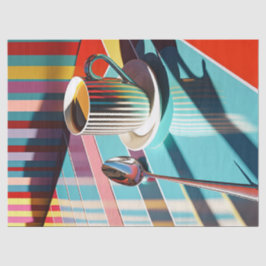 Papel De Seda Café da Manhã Colorida, design de Jantar