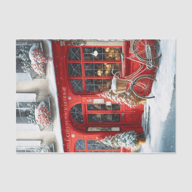 Papel De Seda Café de Natal (Frente )