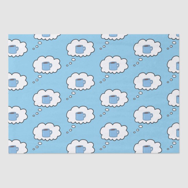 Papel De Seda Café Mug Pensou Em Bolhas (Frente )