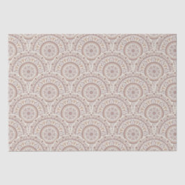 Papel De Seda Café Neutral Quente Ombre Dot Mandala Art Deco