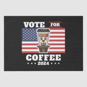 Papel De Seda Café para presidente, vote no café