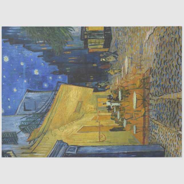 Papel De Seda Café Terrace por Vincent Van Gogh (Frente )