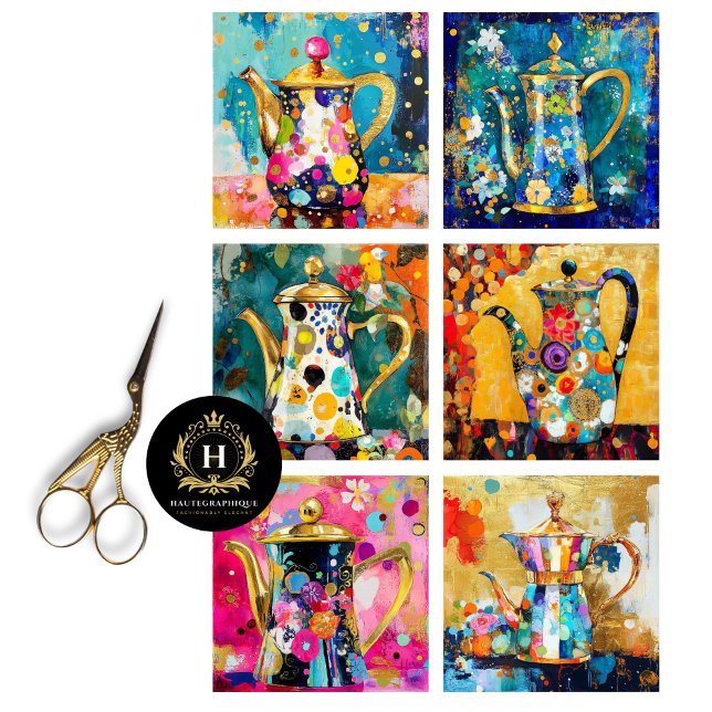 Papel De Seda Cafeteira Retro Caprichosa Decoupage (Criador carregado)