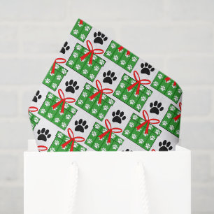 Papel De Seda Caixa de Presente com Estampa de Pata de Cachorro 