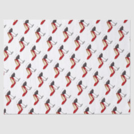 Papel De Seda Calçados Vermelhos E Vinho Vermelho