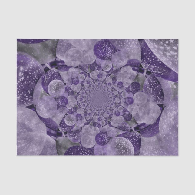 Papel De Seda Caleidoscópio do roxo dos balões (Frente )