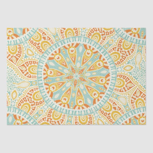 Papel De Seda Caleidoscópio indiano (Frente )