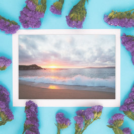 Papel De Seda California Beach Sunset Ocean Waves