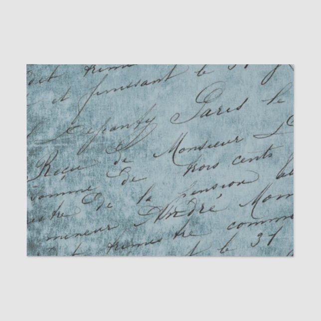 Papel De Seda Caligrafia Vintage (Frente )