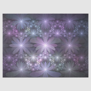 Papel De Seda Cama de Flores Arte Fractal Abstrato Brilhante e M