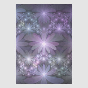 Papel De Seda Cama de Flores Arte Fractal Abstrato Brilhante e M