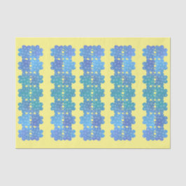 Papel De Seda Camarões irlandeses azuis texturizados em amarelo