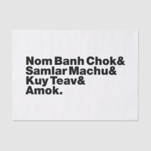 Papel De Seda Cambojano / Comida Khmer Street