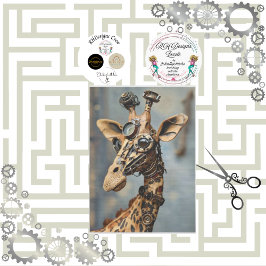 Papel De Seda Camelo steampunk engrenado decoupage